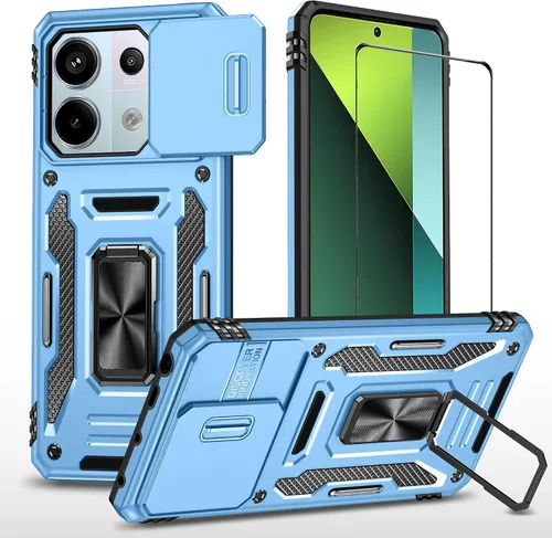 Miniatura 10 de Funda para Motorola Moto G 5G 2024 con protector de pantalla, funda protectora con protector de cámara, funda protectora con función atril para Moto