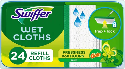 Miniatura 7 de Swiffer Sweeper Repuestos de Paños Húmedos para Trapear Aroma Ventana Abierta Fresca 32 Unidades Paquete de 2