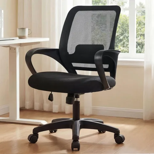 Miniatura 12 de Silla de Oficina NEO Chair Silla de Computadora Ergonómica de Malla con Soporte Lumbar Altura Ajustable Ruedas Giratorias Rodantes Cómoda Silla