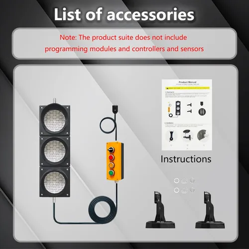 Miniatura 9 de 100-3 4pulg 100mm Luz de Semáforo de Parada/Circulación/Botón de Control/Lámpara LED AC 85-265V, Carcasa de PC Resistente al Agua IP65