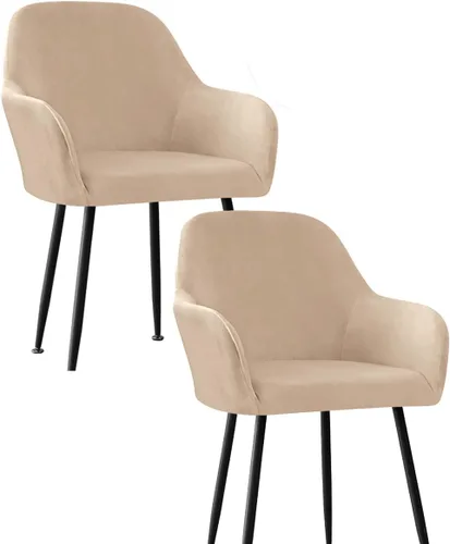 Miniatura 25 de Fundas protectoras de terciopelo elástico para sillas de comedor con brazos y respaldo curvado pequeño, juego de 6/4/2 para cocina, oficina, hogar