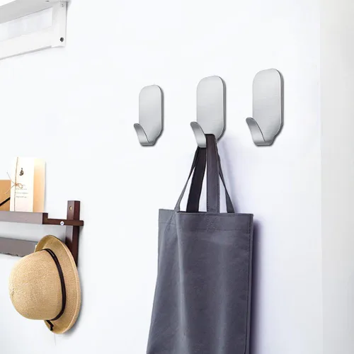 Miniatura 3 de Ganchos adhesivos para sombreros, ganchos de pared de acero inoxidable resistentes al agua, ganchos adhesivos para colgar en el baño, cocina