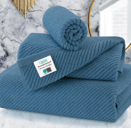 Miniatura 20 de VOOVA & MOVAS Toallas de baño amarillas – 100% algodón Secado rápido Peso Gruesas Suave, juego de 6 toallas de baño, 2 toallas grandes de 30