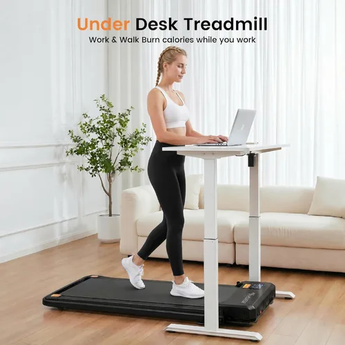 Miniatura 5 de ANCHEER Cinta de correr con inclinación – Plegable debajo del escritorio/Capacidad máxima de 300 libras – Cinta de correr eléctrica compacta