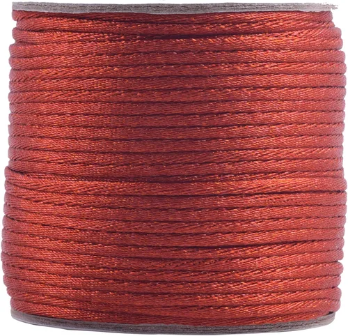 Miniatura 85 de KONMAY 80 Yardas 1.0mm Cordón Rattail de Nylon Satén Seda Trim Hilo para Cuentas para Nudos Chinos, Kumihimo, Trabajo con Cuentas, Macramé, 2-Azul
