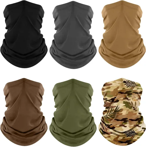 Miniatura 33 de Fuinloth Polaina para el cuello, paquete de 6 unidades de máscara facial con protección UV refrescante para hombres y mujeres