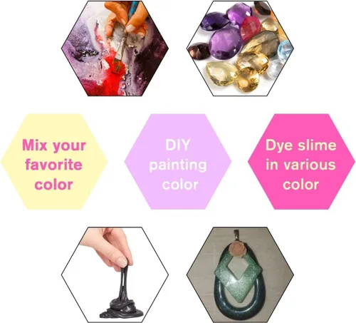 Miniatura 5 de Polvo de mica verde para resina epoxi, 1.7 oz/50 g, pigmento en polvo para colorante de jabón, tinte de bomba de baño, grado cosmético para brillo