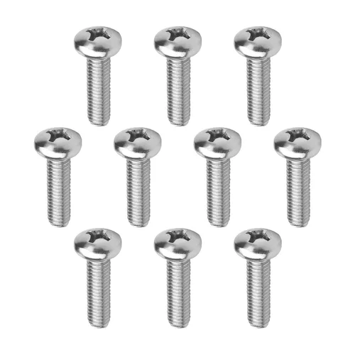 Miniatura 35 de MroMax 5 tornillos de máquina Phillips de cabeza plana M8 x 0.984 in, acero inoxidable 304 18-8, rosca completa, tornillos de cabeza cruzada gris