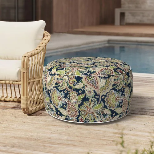 Miniatura 32 de Taburete inflable para exteriores de 31 pulgadas de diámetro x 14 pulgadas de alto, taburete portátil para todo tipo de clima, taburete de muebles