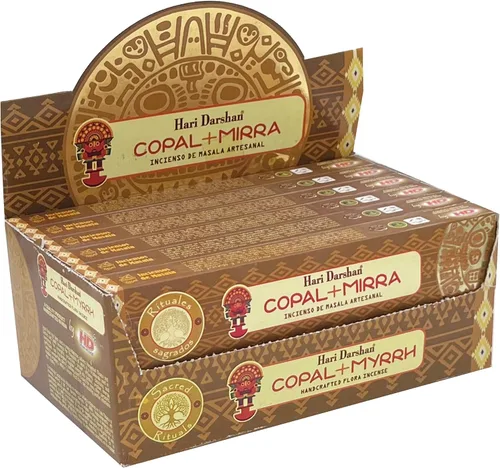 Miniatura 2 de Hari Darshan - Varillas de incienso hechas a mano, 12 cajas x 15 varillas, total de 180 varillas (copal)