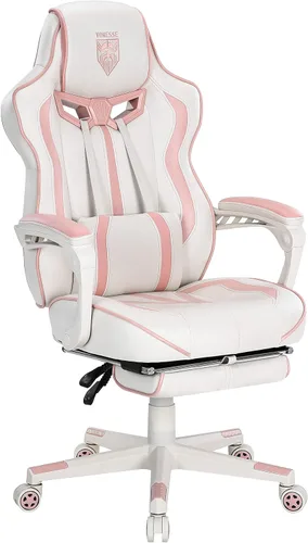 Miniatura 9 de Vonesse Silla para Videojuegos, Silla de Oficina para Computadora con Reposapiés, Sillas Reclinables para Juegos para Adultos, Silla Ergonómica