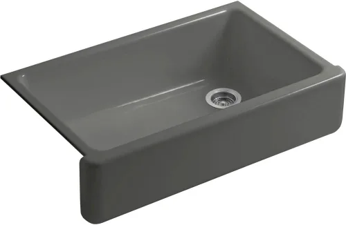 Miniatura 67 de KOHLER Whitehaven® K-6427-42 - Fregadero de cocina empotrado de 35-3/4 pulgadas, autorecortable, Smart Divide, Grande/Mediano con Delantal alto