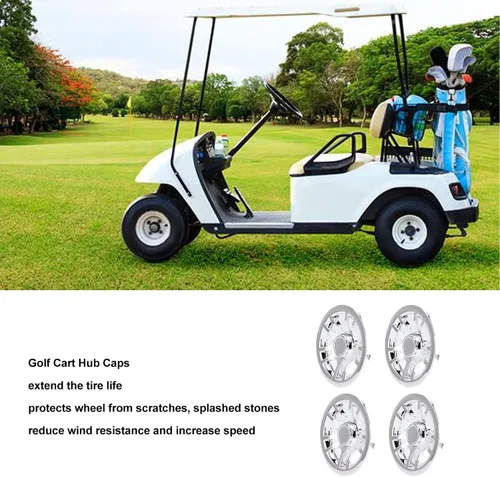 Miniatura 3 de Aramox Cubierta de cubo de rueda, 4 piezas de 8 pulgadas para cubo de carro cromado, protector de llanta para carrito