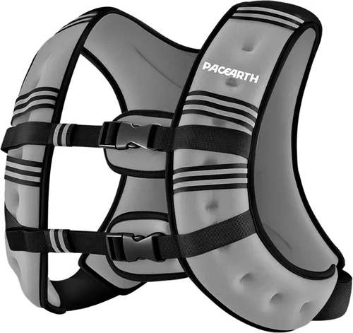 Miniatura 27 de PACEARTH - Chaleco con Peso, 6 lb/8 lb/10 lb/12 lb/16 lb/20 lb/25 lb/30 lb. Chaleco de Peso con Banda Reflectante, Chalecos de Peso Corporal