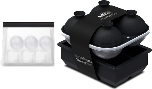 Miniatura 17 de Samuelworld Combo de Bandeja de Hielo Premium (16 Cubitos de Hielo/6 Bolas de Hielo), Fabricador de Esferas de Hielo Grandes y Bandejas de Cubitos