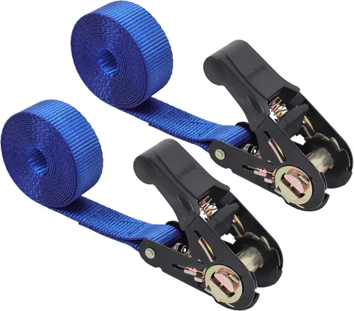Miniatura 15 de Correas de Amarre de Trinquete Sin Fin para Carga Pesada, Correa Negra de Nailon Resistente con Trinquete de Sujeción, Accesorios de Resorte