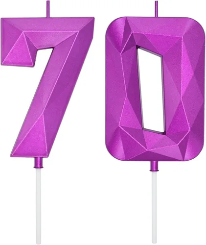 Miniatura 79 de DERVENTA Velas de cumpleaños con números grandes, 3D, color rosa, 3.7 pulgadas, decoración para tartas de fiesta, 1 pieza (número 3 rosa)