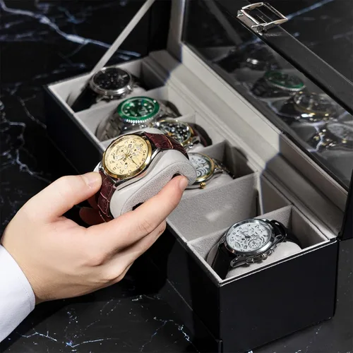 Miniatura 4 de ProCase Paquete de caja de reloj con caja de reloj de 6 ranuras