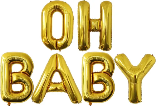 Miniatura 50 de VHUWE Globo dorado de 40 pulgadas con letra B, globos de helio de aluminio del alfabeto de Mylar de gran tamaño para fiesta de cumpleaños