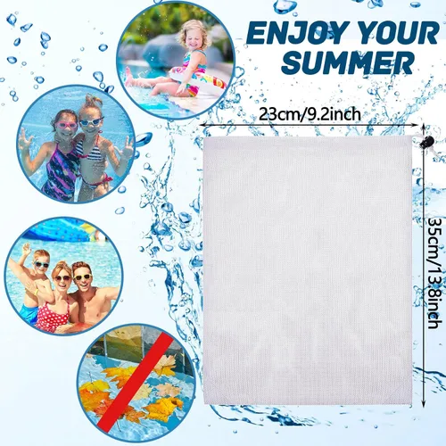 Miniatura 2 de Boao Paquete de 6 bolsas de malla fina para aspiradora de piscina, bolsa de malla fina de nailon de 9 x 13.8 pulgadas, bolsa de repuesto