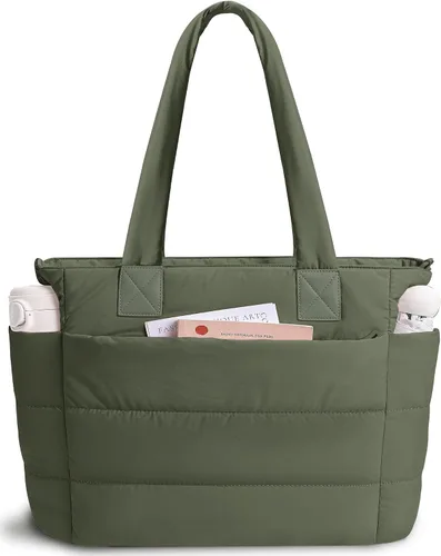 Miniatura 15 de Bolso de mano acolchado para mujer, bolso grande de enfermera, bolso de hombro con cremallera para trabajo y viajes