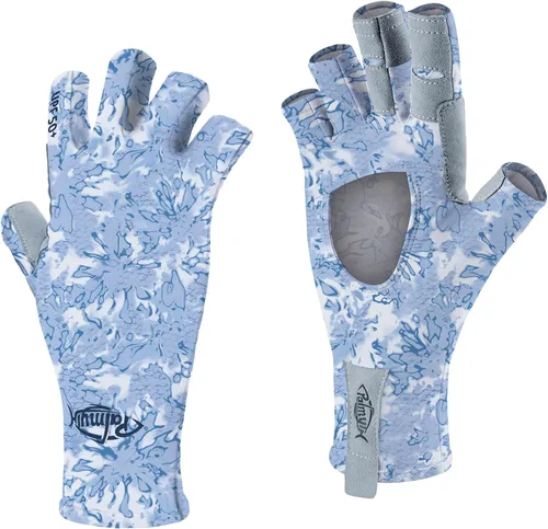 Miniatura 22 de Palmyth Guantes de pesca sin dedos con protección UV, UPF50+, guantes de sol para hombres y mujeres para kayak, senderismo, remo, conducción