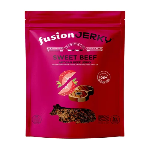 Miniatura 12 de Fusion Jerky - Carne seca artesanal, barbacoa japonesa, 2.5 onzas, todo natural, 0.35 onzas de proteína, carne de origen estadounidense de primera