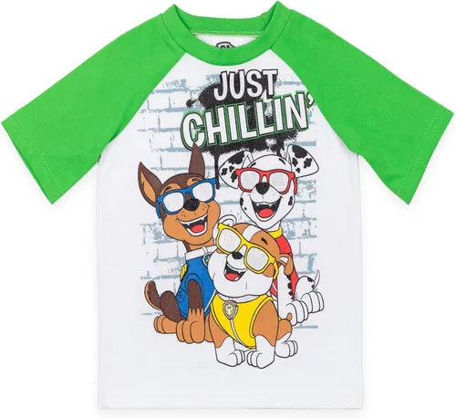 Miniatura 2 de Nickelodeon Paw Patrol Chase Marshal Rubble - Conjunto de camiseta y pantalones cortos de malla transpirables