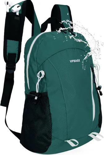 Miniatura 14 de VPBAGE Mochila de Senderismo Resistente al Agua de 15L, Mochila Pequeña de Viaje al Aire Libre, Mochila Ligera de Día con Bucles para Herramientas