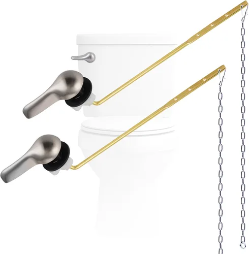 Miniatura 7 de Hygie Rinse Kit de repuesto de mango de inodoro de metal, ajuste frontal universal, palanca de inodoro compatible con estándar americano/Glacier