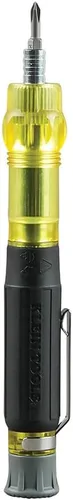 Miniatura 9 de Klein Tools 32613 - Destornillador multibroca, destornillador de bolsillo HVAC de precisión 3 en 1 con puntas Phillips, ranuradas y Schrader