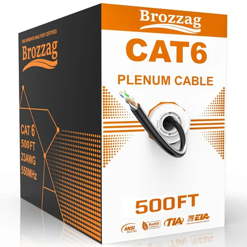 Miniatura 15 de Cable Ethernet de 10 pies para Cat6/Cat5E, 10 Gbps compatible con Cat8/Cat7, cable de red 24AWG para interiores y exteriores, entierro directo