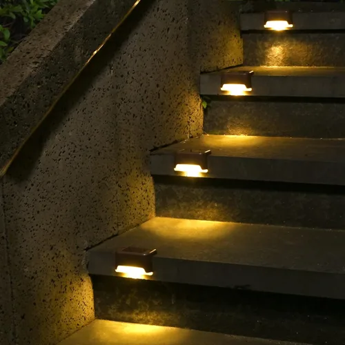 Miniatura 8 de SOLPEX - Juego de 16 luces solares para cercas al aire libre, luces impermeables LED para escalones solares para escaleras al aire libre, terraza