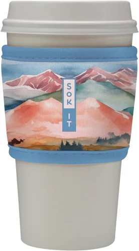 Miniatura 56 de Sok It HotSok Coffee & Tea - Funda de neopreno con aislamiento reutilizable (floral abstracto)