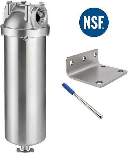 Miniatura 2 de NSF/ANSI 42 carcasa de filtro de agua para toda la casa, sistema de filtro de agua de sedimentos de 10 x 2.5 pulgadas para agua resistente, pozo