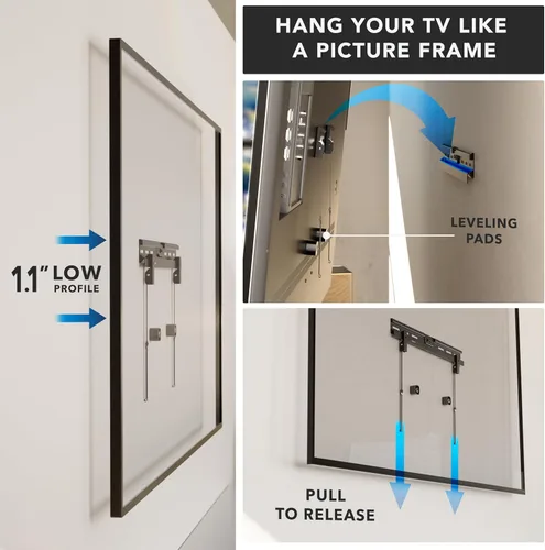 Miniatura 4 de Mount-It! Soporte de pared para TV sin pernos, soporte de TV sin pernos para televisores de pantalla plana de 37 a 85 pulgadas, sin taladro, fácil