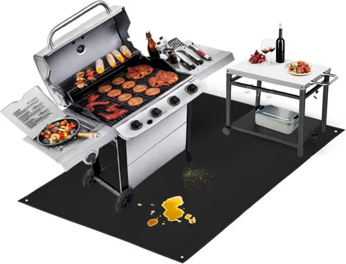 Miniatura 9 de TOHONFOO Alfombrilla extragrande de 90 x 48 pulgadas para parrilla al aire libre – Tapetes para parrilla al aire libre para proteger la terraza