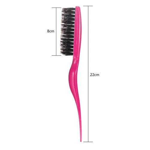 Miniatura 2 de Frienda 2 piezas de cepillo de pelo de broma de cerdas de jabalí para mujer, cerdas de nailon de jabalí de salón de belleza, estilo de belleza