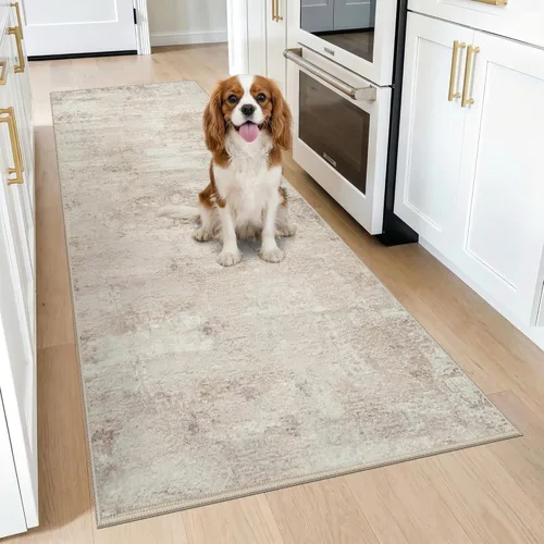 Miniatura 80 de Alfombra lavable para pasillo de 3 x 12 pulgadas, alfombras abstractas modernas con parte trasera antideslizante, alfombra ultra suave para cocina