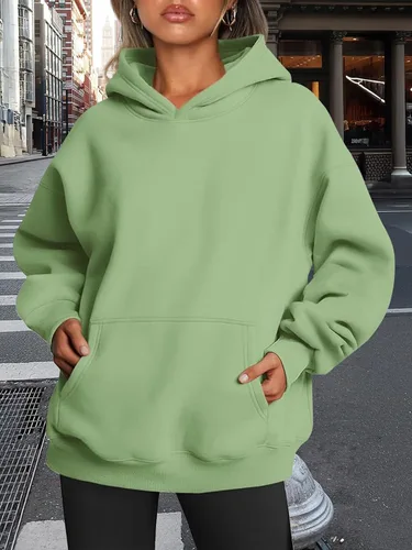 Miniatura 238 de Trendy Queen - Sudaderas extragrandes con capucha para mujer, suéteres de manga larga, sin botones, de vellón, de otoño, ropa de invierno