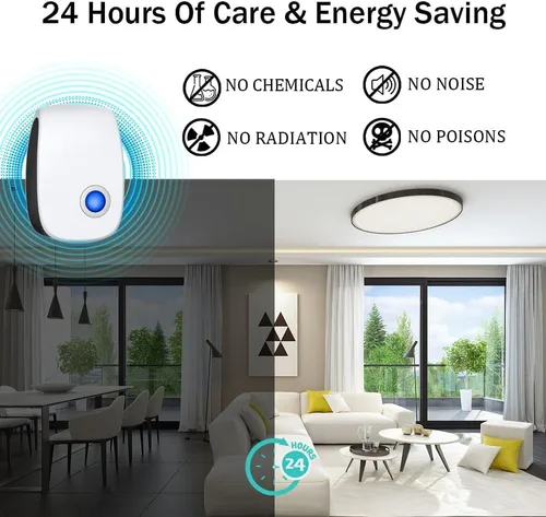 Miniatura 5 de Repelente ultrasónico de plagas actualizado 2026, repelente electrónico de control de plagas para interiores, para ratones, murciélagos, mosquitos