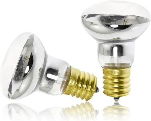 Paquete de 2 Bombillas de Lámpara de Lava R39 E17 25W Bombillas Reflectoras para Dormitorio y Oficina 120V Bombilla de Lámpara de Lava de Repuesto
