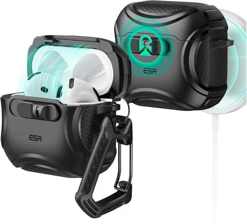 Miniatura 16 de ESR Funda para AirPods Pro 3 (2025), Compatible con Funda de AirPods Pro de 3ª Generación (Cable USB-C), MagSafe Sin Esfuerzo, Bloqueo a Prueba