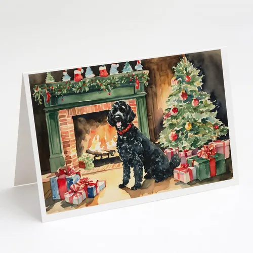 Miniatura 34 de Caroline's Treasures DAC2753GCA7P Paquete de 8 tarjetas de felicitación navideña acogedora de Husky siberiano Tarjetas en blanco con sobres