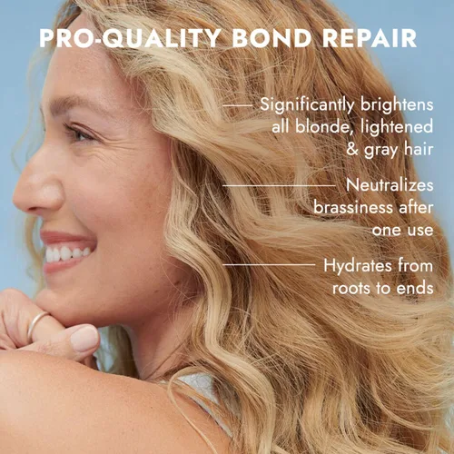 Miniatura 3 de Bondbar Champú y acondicionador iluminador morado, cabello aclarado y gris, neutraliza el cobriz, repara, protege, hidrata, vegano, libre
