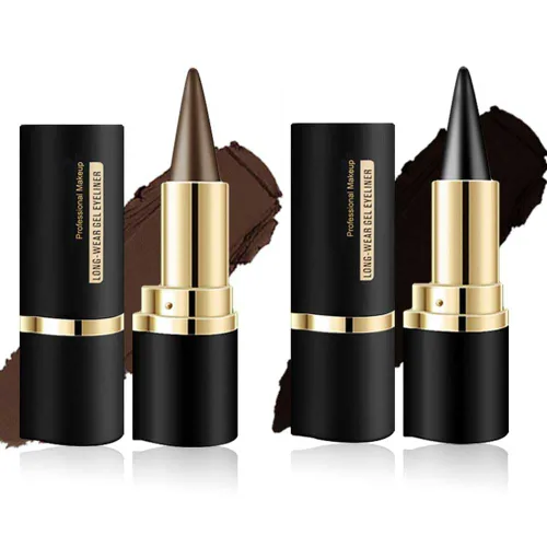 Miniatura 2 de BANGFENG Delineador de ojos negro ultra pigmentado de 2 piezas – delineador de ojos para un aspecto atrevido, inspirado en el gótico, fórmula