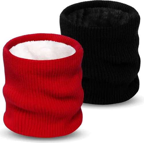Miniatura 14 de Calentador de Cuello de Invierno para Hombres y Mujeres, Polaina de Cuello de Forro Polar Tejido, Cubierta Facial a Prueba de Viento para Clima