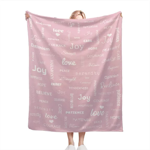 Miniatura 17 de Manta curativa, manta de regalo para mujeres y hombres, cálido regalo inspirador, manta de forro polar suave con energía positiva, comodidad, amor
