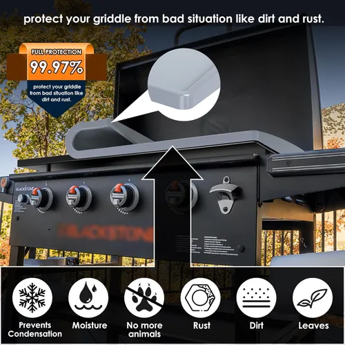 Miniatura 5 de Tapete de silicona mejorado para parrilla Blackstone de 36 pulgadas, bordes superiores de plancha, accesorios de Blackstone de grado alimenticio