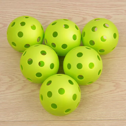 Miniatura 4 de Coopay Paquete de 24/80 pelotas de práctica de béisbol, bolas de entrenamiento de plástico, bolas de softball huecas ligeras para golpe, Verde
